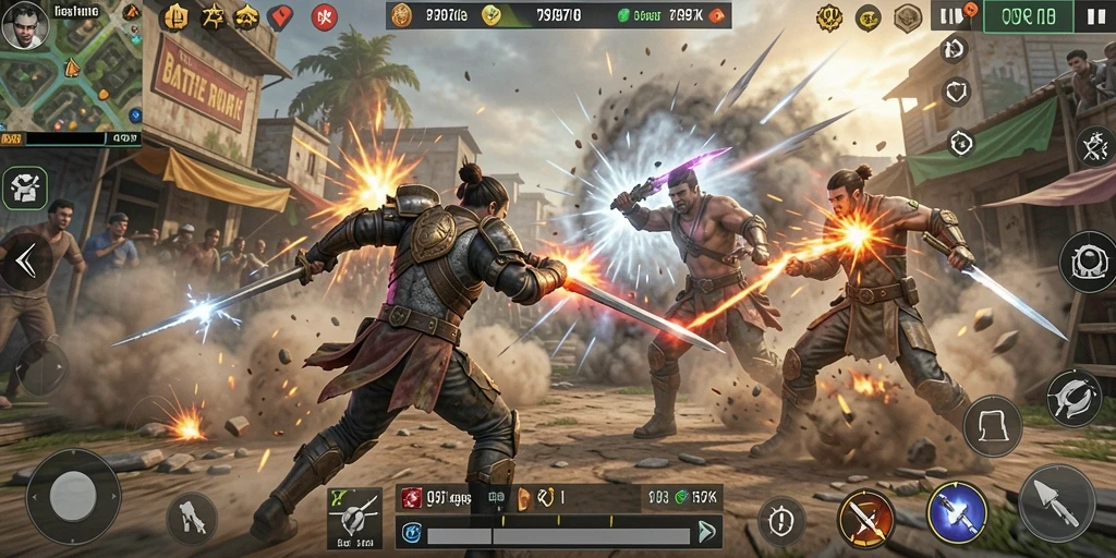 Tampilan gameplay penuh aksi dari 797K yang mendebarkan.