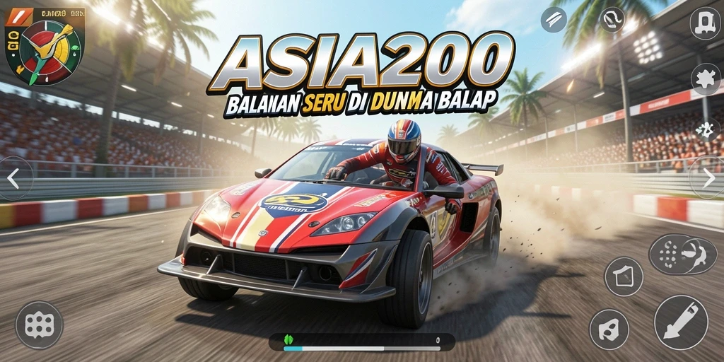 Tampilan gameplay Racing yang mendebarkan dari ASIA200.