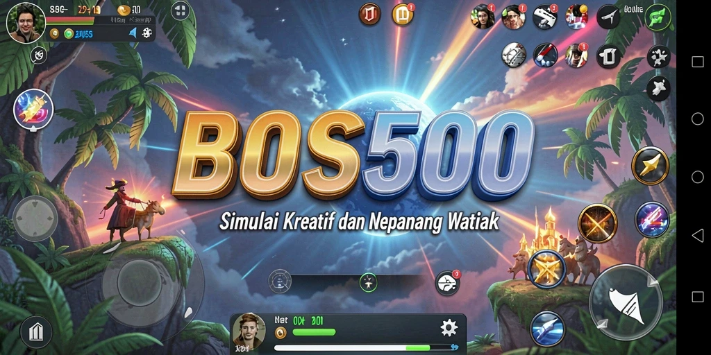 Screenshot utama BOS5000 menampilkan gameplay simulasi yang menarik dan interaktif.