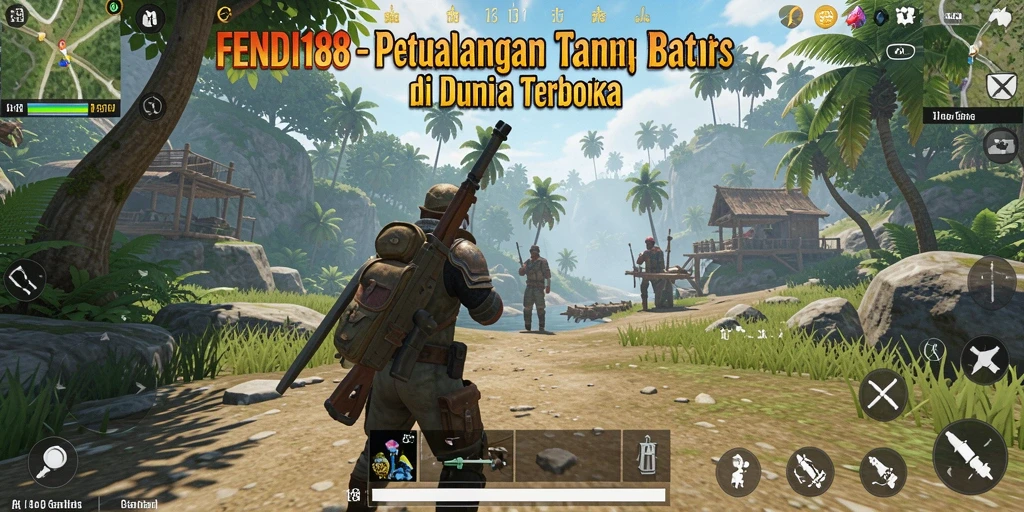 Screenshot gameplay FENDI188 menunjukkan petualangan di dunia terbuka yang menakjubkan.