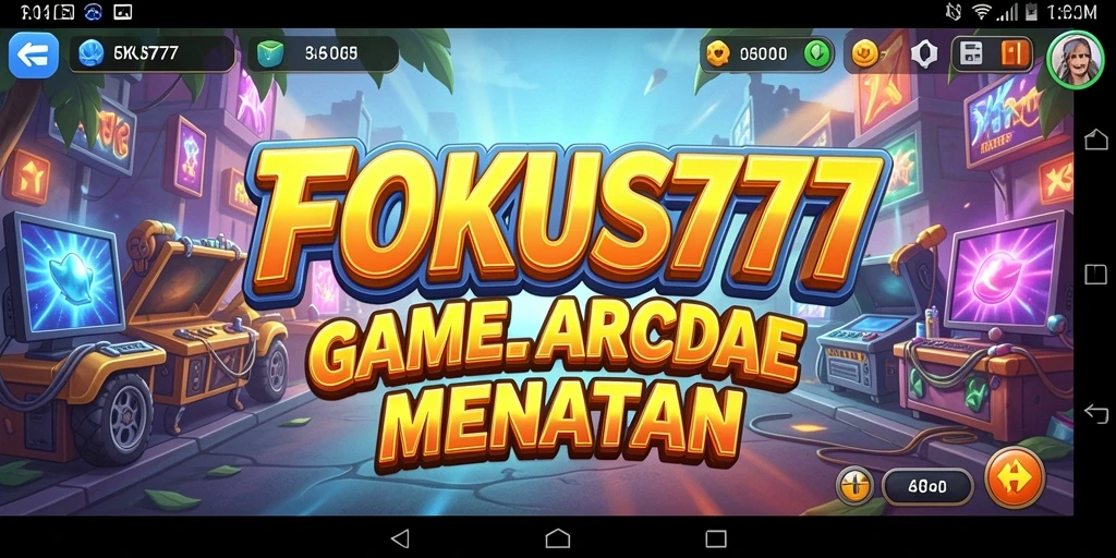 Tangkapan layar gameplay menarik dari FOKUS777 dengan elemen arcade yang seru.