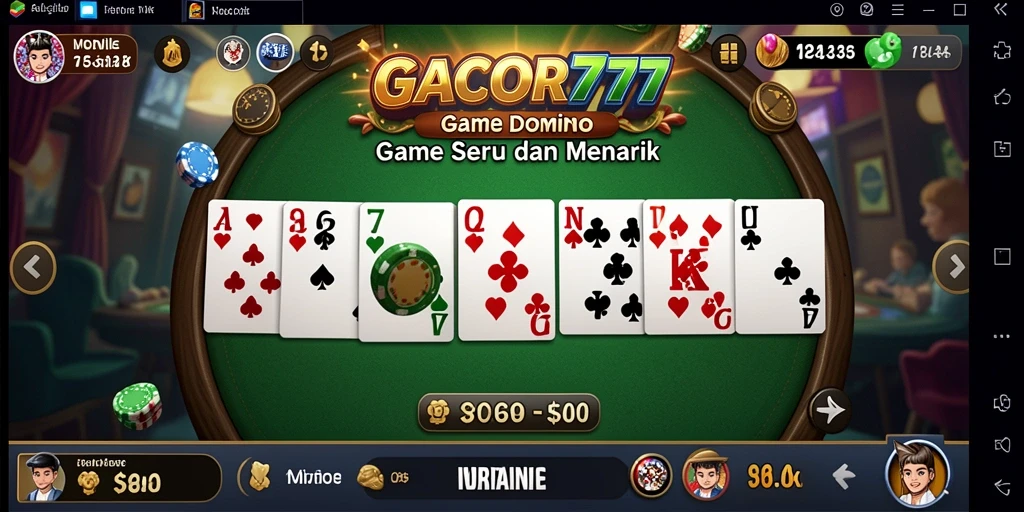 Tampilan menarik dari gameplay GACOR777 di Domino.