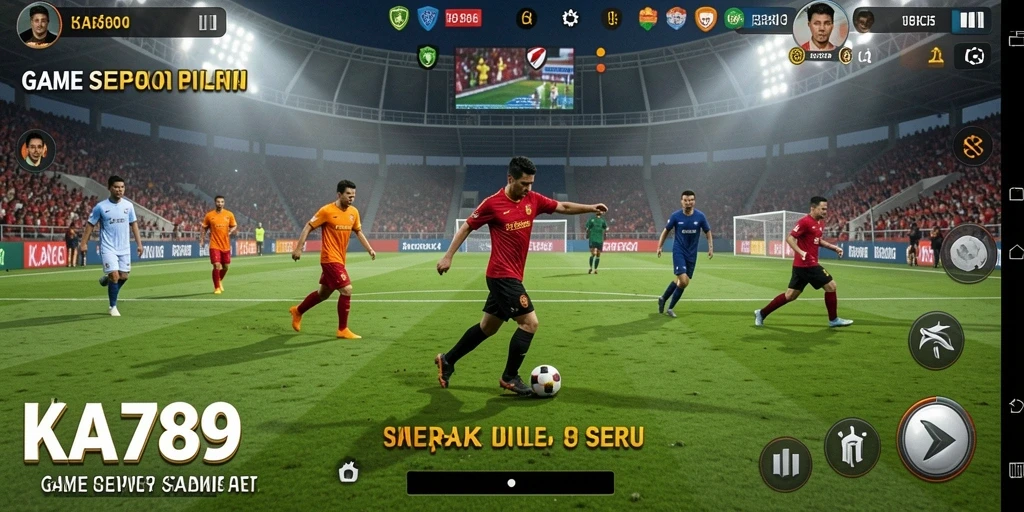 Tampilan gameplay <strong>KA789</strong> yang seru dan menantang dalam pertandingan sepak bola.