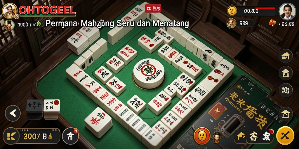Tampilan gameplay Mahjong OHTOGEL yang menarik dan interaktif.