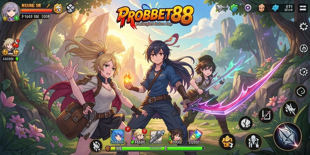 Tampilan gameplay menarik dari karakter anime di PROBET88.