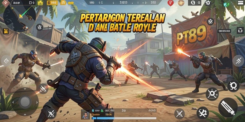 Tampilan gameplay PT89 yang seru dalam pertempuran Battle Royale.