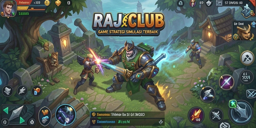 Tangkapan layar gameplay RAJACLUB menampilkan aksi pertempuran yang dinamis.