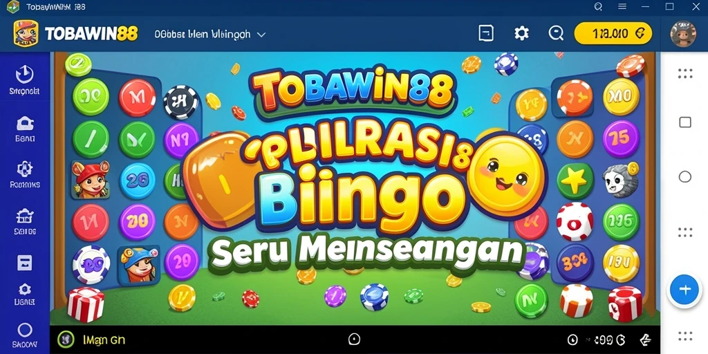 Screenshot gameplay TOBAWIN88 dengan tampilan Bingo menarik.