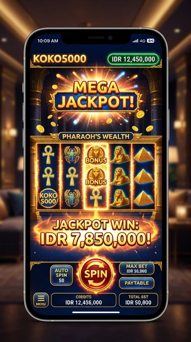 Screenshot antarmuka pengguna koko5000 yang menarik.